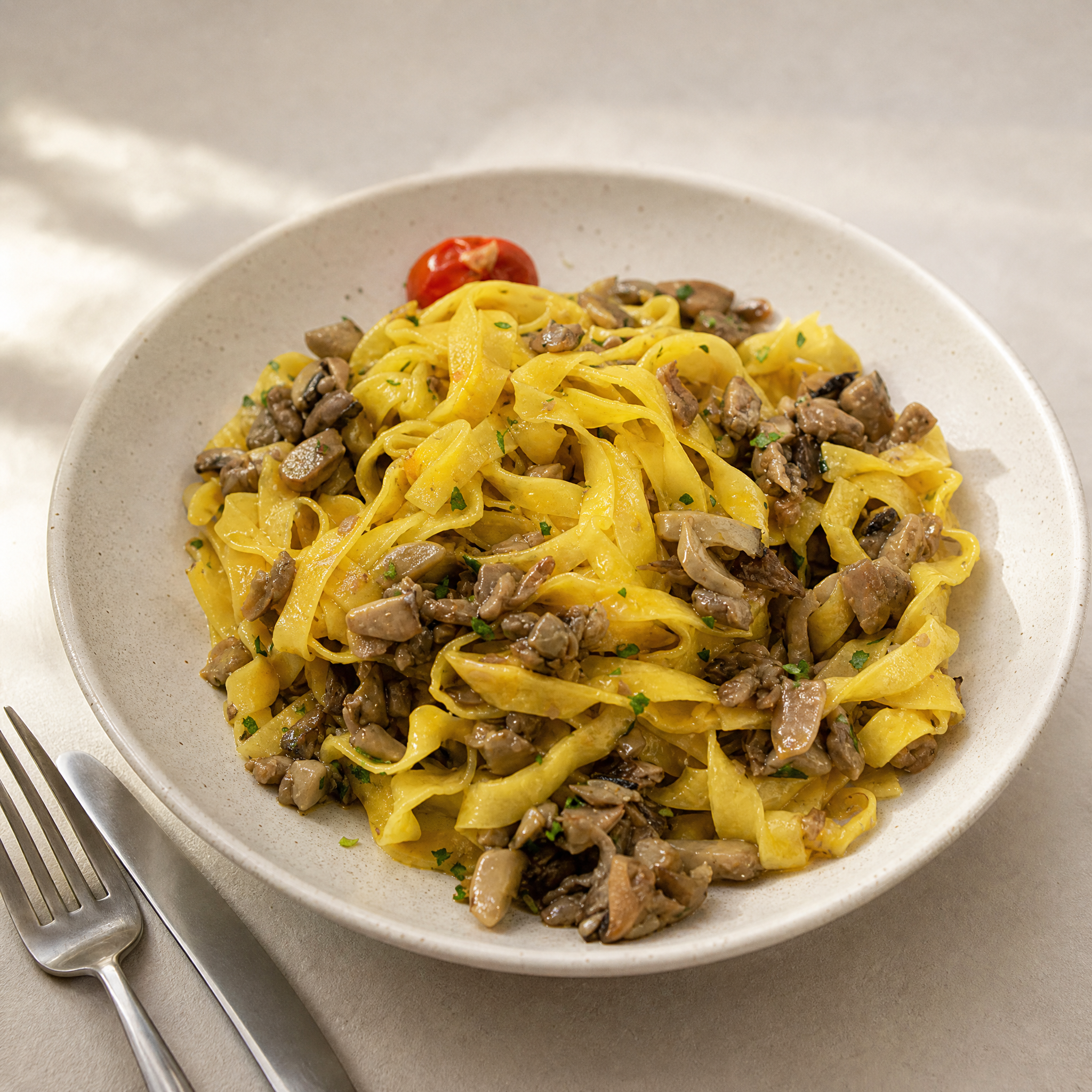 Tagliatelle con funghi